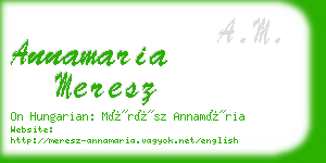 annamaria meresz business card